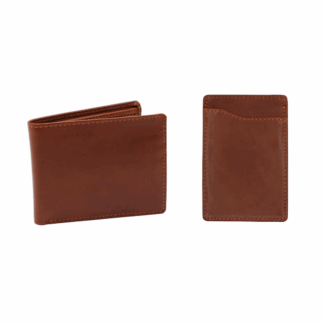 Photo du portefeuille Basile et du porte-cartes associé.